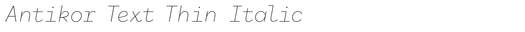 Antikor Text Thin Italic image